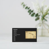  kaart 1837 Hawaii - Hawaiiaanse eilanden Visitekaartje (Staand voorkant)