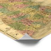  kaart 1839 New England Poster (Hoek)