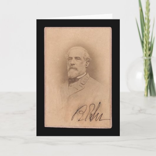 Kaart 1860 van Robert E. Lee Signed (Voorkant)