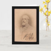 Kaart 1860 van Robert E. Lee Signed (Gele Bloem)