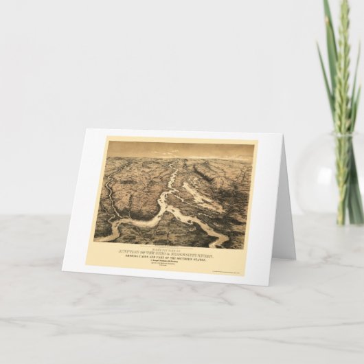 Kaart 1861 van de Rivier van Ohio en van de (Voorkant)