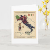 Kaart 1868 van de Karikatuur van Italië (Gele Bloem)