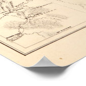 Kaart 1870 Bronnen van de Snake rivier de Wyoming  Poster (Hoek)