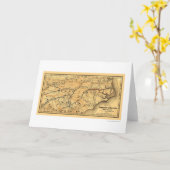 Kaart 1874 van de kustlijn & van de Spoorweg (Gele Bloem)