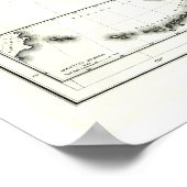 Kaart 1890 voor de Indische taalkunde Poster (Hoek)