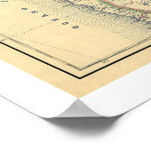 kaart 1892 van de Republiek Brazilië Poster (Hoek)