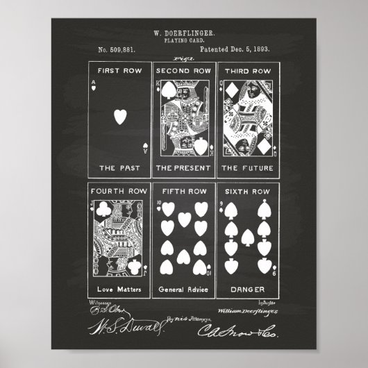 Kaart 1893-patentkarton afspelen poster (Voorkant)