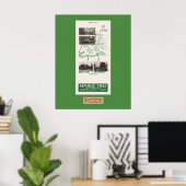 Kaart 1914, Gilbert's Ranch to Bishop, Big Pine Ca Poster (Thuiskantoor)