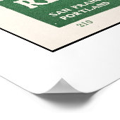 Kaart 1914, grof goud naar Wawona, Yosemite Poster (Hoek)