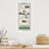 Kaart 1914, LA naar Sinaasappel Poster (Keuken)