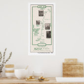 Kaart 1914, Madera to Coarse Gold Poster (Keuken)