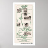 Kaart 1914, San Miguel naar San Luis Obispo Poster (Voorkant)