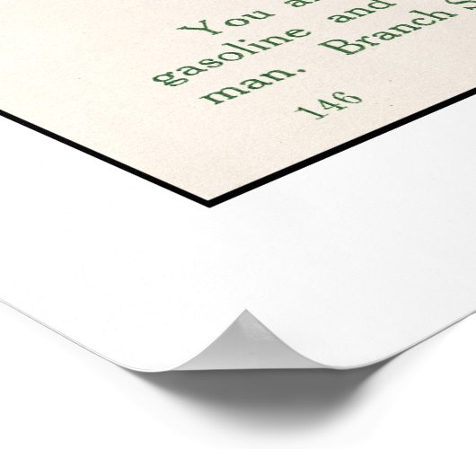 Kaart 1914, Santa Barbara aan Los Cruces Poster (Hoek)