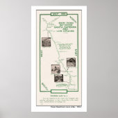 Kaart 1914, Santa Barbara aan Los Cruces Poster (Voorkant)