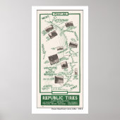 Kaart 1914, Santa Barbara-Ventura Poster (Voorkant)