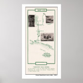 Kaart 1914, stad Santa Barbara Poster (Voorkant)