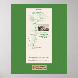 Kaart 1914, Tonopah aan Gilbert's Ranch Poster