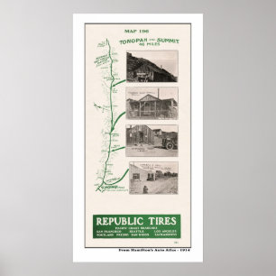 Kaart 1914, Tonopah en Hot Creek top Poster