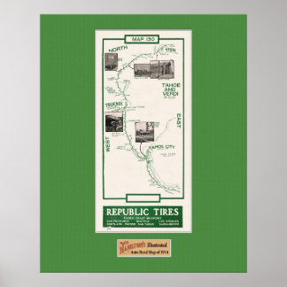 Kaart 1914, traject naar Verdi Poster