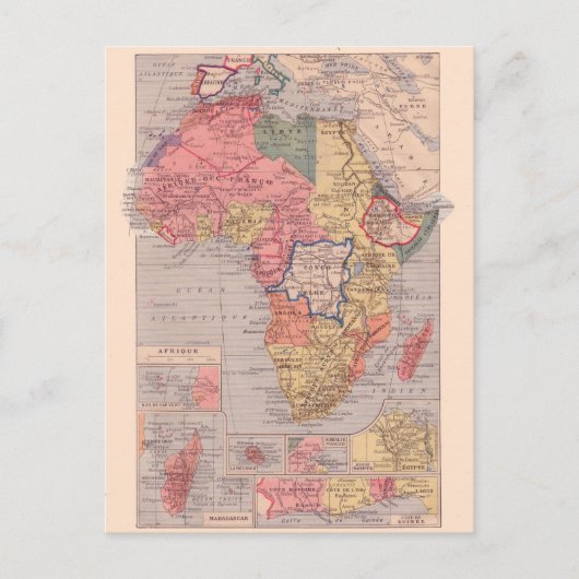kaart, 1920, Afrika Briefkaart (Voorkant)
