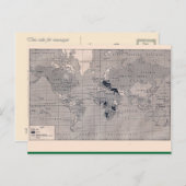  kaart, 1920, Eerste Wereldoorlog, gevechtsfronten Briefkaart (Voorkant / Achterkant)