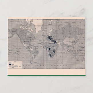 kaart, 1920, Eerste Wereldoorlog, gevechtsfronten Briefkaart