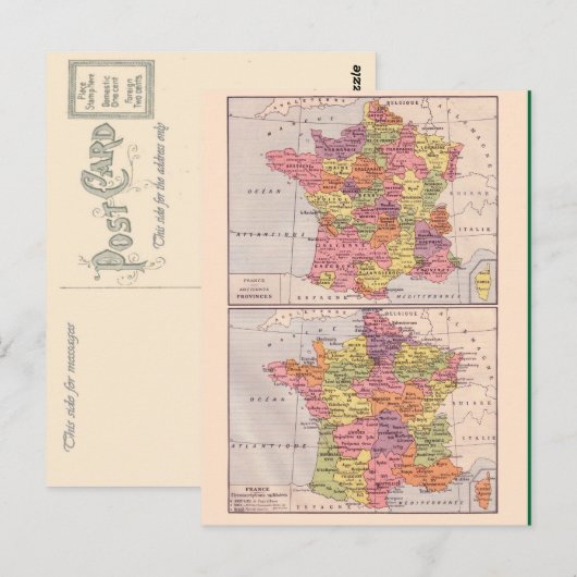 kaart, 1920, Frankrijk Briefkaart (Voorkant / Achterkant)