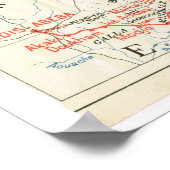  kaart, 1920, Frans, Chemin de Fer, Ethiopie Poster (Hoek)