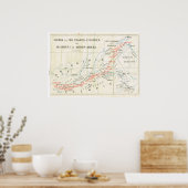  kaart, 1920, Frans, Chemin de Fer, Ethiopie Poster (Keuken)