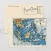 kaart, 1920, Indochine et Insulinde Briefkaart (Voorkant / Achterkant)