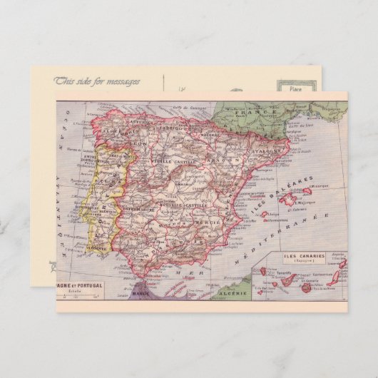  kaart, 1920, Spanje Briefkaart (Voorkant / Achterkant)