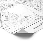 Kaart 1935 van Warschau Polen Poster (Hoek)