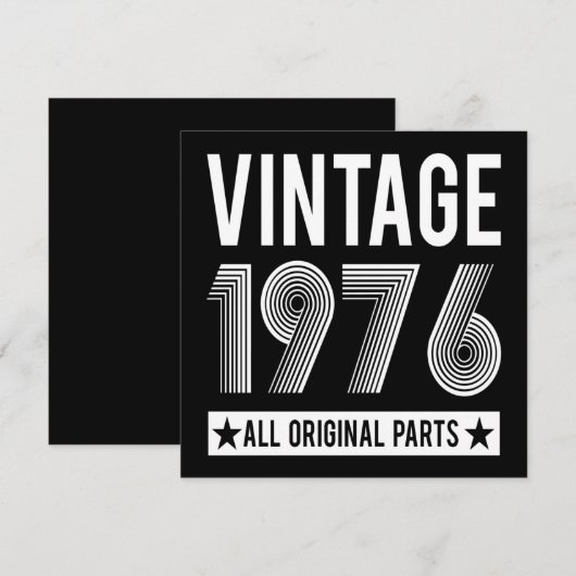 Kaart 1976 Birthday Flat (Voorkant / Achterkant)