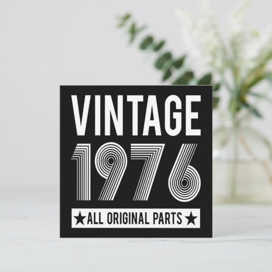 Kaart 1976 Birthday Flat (Staand voorkant)