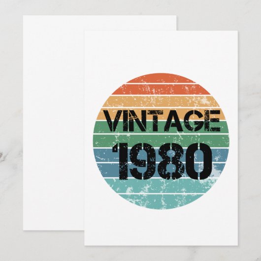  Kaart 1980 (Voorkant / Achterkant)