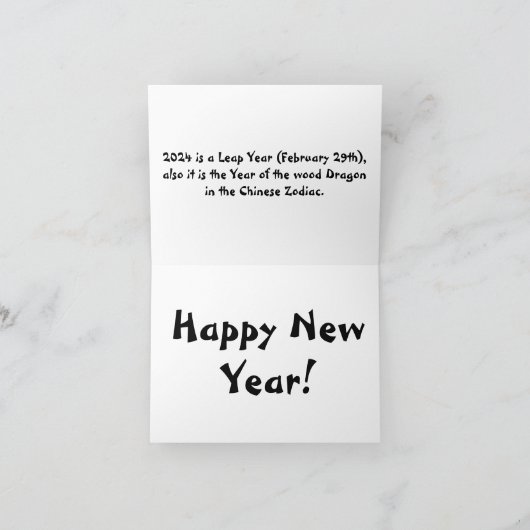 Kaart - 2024 schrikkeljaar Humor (Binnen)