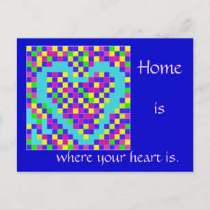 KAART.2834.3.HOME.MOVE.POEM.BLU AANKONDIGINGSKAART
