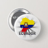 Kaart 2.0 van de Vlag van Ecuador Ronde Button 5,7 Cm (Voorkant /achterkant)
