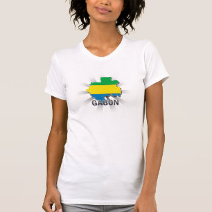 Kaart 2.0 van de vlag van Gabon T-shirt