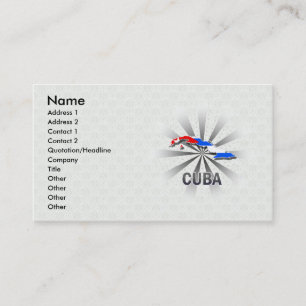 Kaart 2.0 voor de vlag van Cuba Visitekaartje