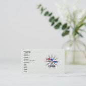 Kaart 2.0 voor de vlag van Cuba Visitekaartje (Staand voorkant)