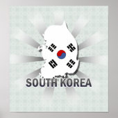 Kaart 2.0 voor de Zuid-Koreaanse vlag Poster (Voorkant)