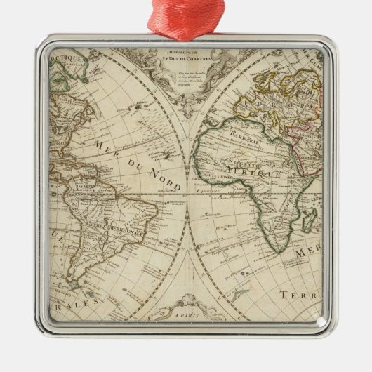 Kaart 2 metalen ornament (Voorkant)