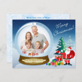 Kaart 2 van de Foto van Kerstmis van het Wereldbol (Voorkant / Achterkant)