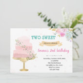 Kaart 2e verjaardag uitnodiging (Staand voorkant)