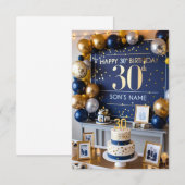 kaart 30e verjaardag zoon (Voorkant / Achterkant)
