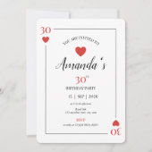 Kaart 30th Birthday Invitation (Voorkant)