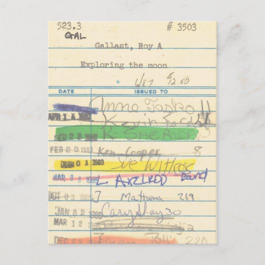 Kaart 3503 die van de bibliotheek de Maan (Voorkant)