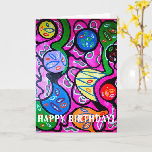 Kaart 35 van de verjaardag (Gele Bloem)