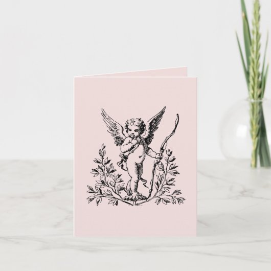 Kaart 4" x 5.6 " van de Nota van de Cupido (Voorkant)